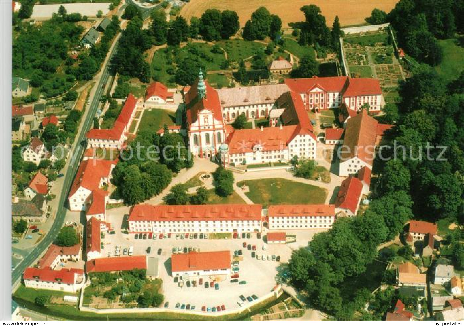 Panschwitz-Kuckau Zisterzienserinnen Abtei St Marienstein Fliegeraufnahme