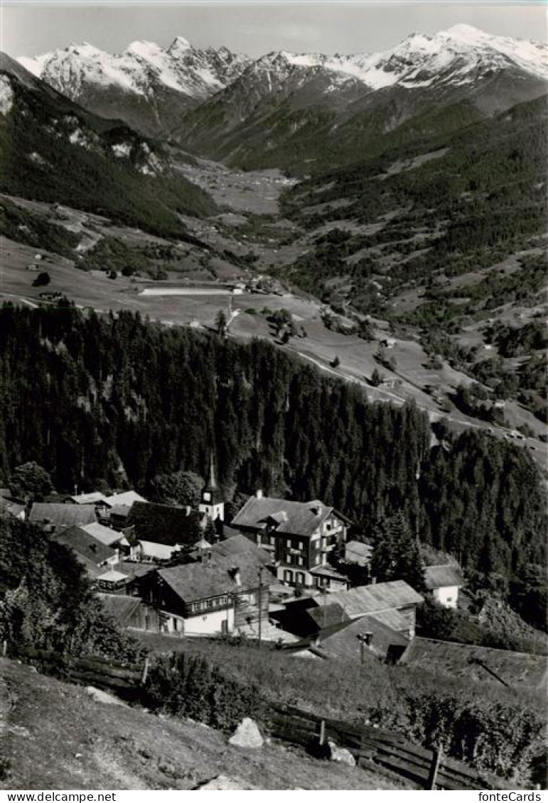 Pany-Luzein GR Panorama Blick gegen Klosters und die Silvrettagruppe
