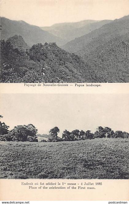 Papua New Guinea - Landscape in New Guinea - Place where the first mass was celebrated on July 4, 1885 - Publ. Missionar