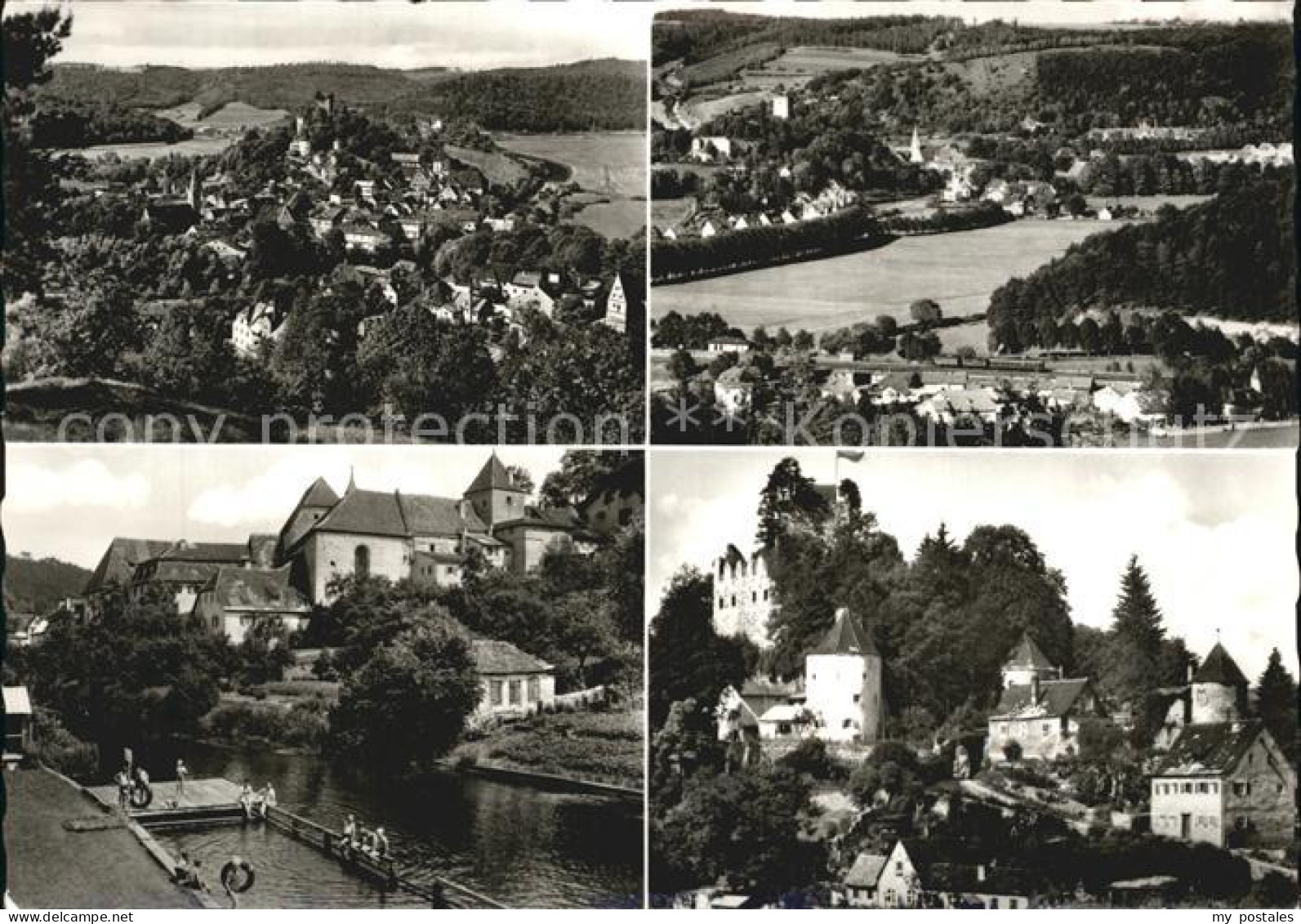 Pappenheim Mittelfranken Panorama Blick vom Muehlberg Luftkurort Burg Bad Altmue