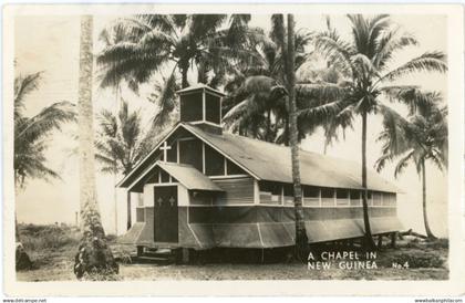 New Guinea Chapel photocard 1946 used in USA