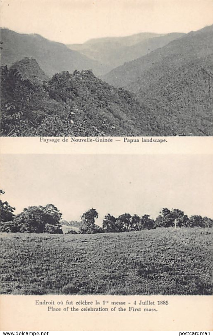 Papua New Guinea - Landscape in New Guinea - Place where the first mass was celebrated on July 4, 1885 - Publ. Missionar