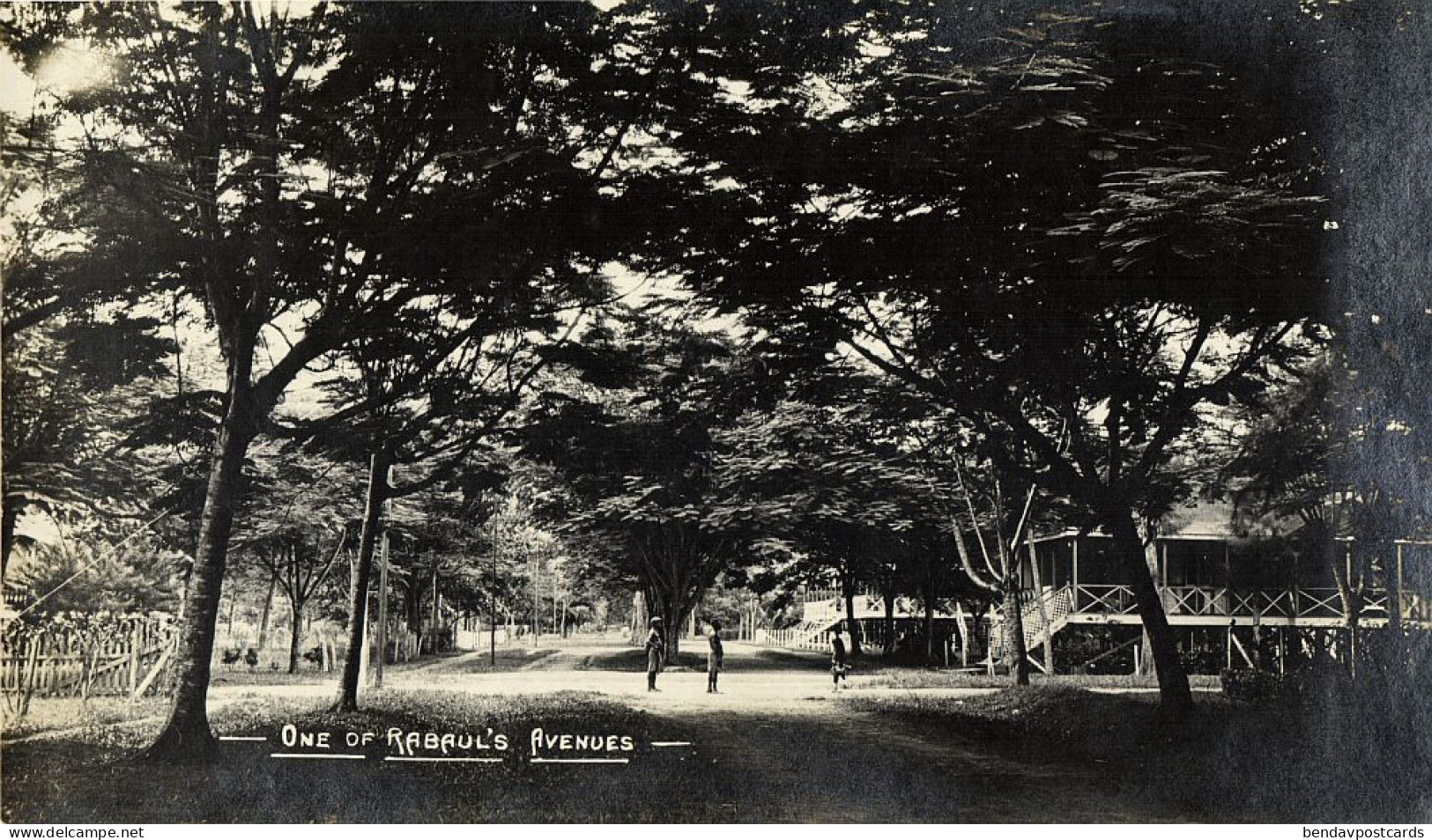 Papua New Guinea, RABAUL, New Britain, Avenue with House (1910s) Real Photo