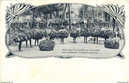 German New Guinea, Bismarck Archipelago, New Britain, Duk-Duk Dancers (1900s)