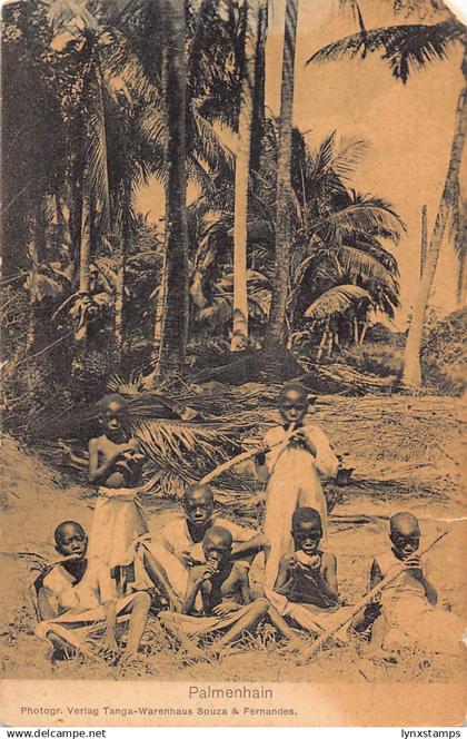 L477 Papua New Guinea Tanga ethnic children vintage postcard