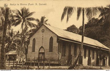 PC PAPUA NEW GUINEA, KERKJE TE WAIMA, Vintage Postcard (b19778)