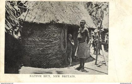 Papua New Guinea, New Britain, Native Hut (1910s) Postcard