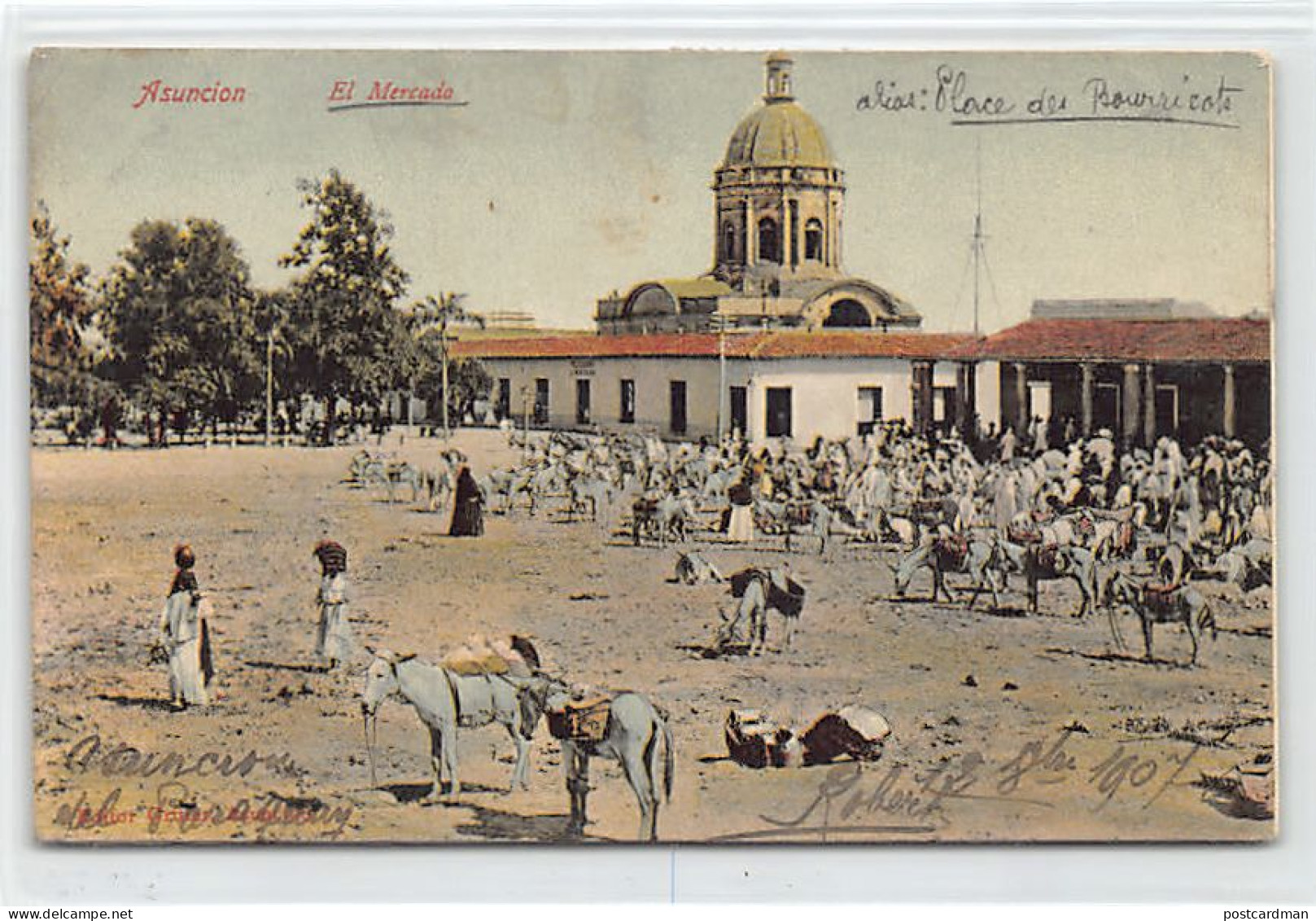 Paraguay - ASUNCIÓN - El marcado - LA POSTAL ESTÁ DESPEGADA - Ed. Grüter