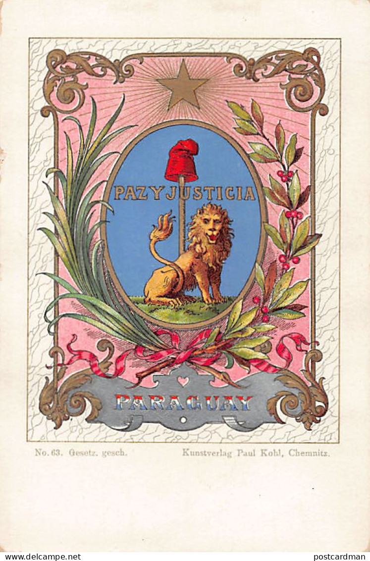 Paraguay - El escudo de armas - Ed. Paul Kohl 63