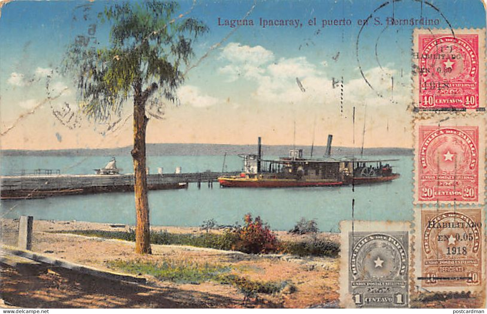 Paraguay - Laguna Ipacaray - El puerto de San Bernardino - LA POSTAL ESTÁ DAÑADA - Ed. V. Grüter