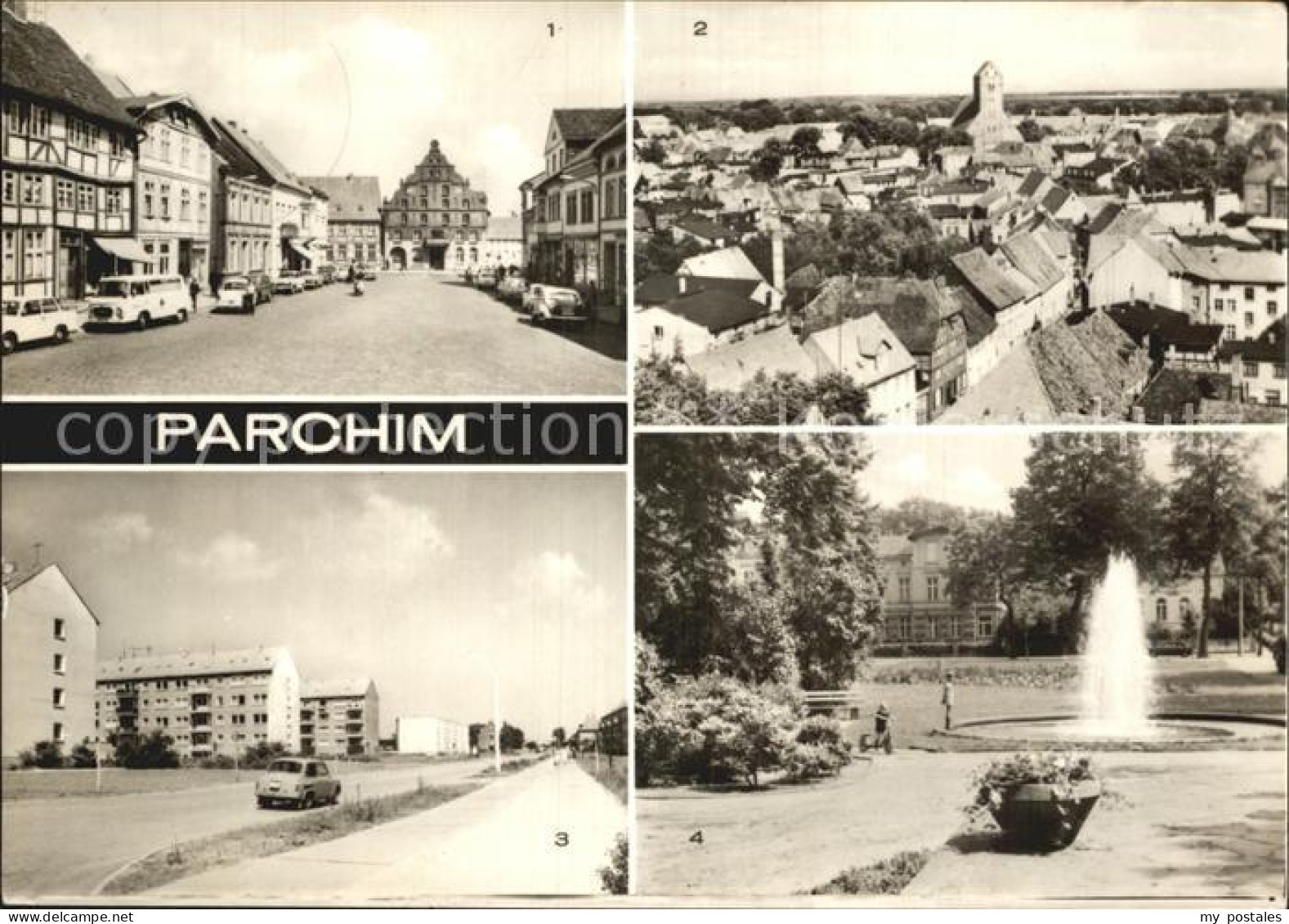 Parchim Ernst Thaehlmann Platz uebersicht Westring Rosengarten