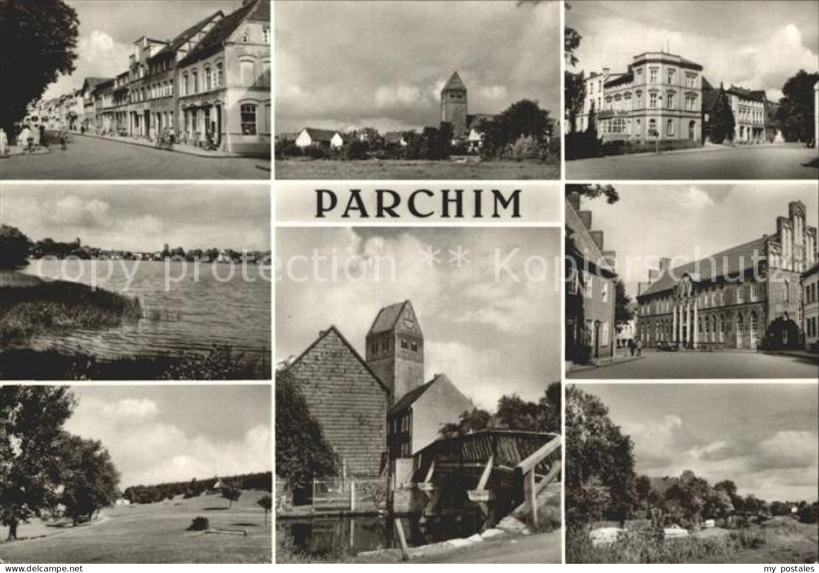 Parchim Mecklenburg-Vorpommern Teilansicht Kirche See