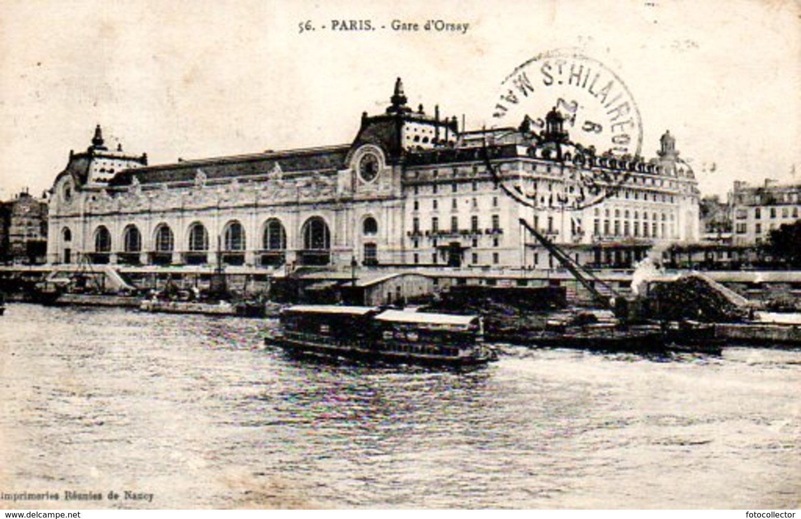 Paris 07 : Gare d'Orsay (carte publicitaire La Belle Jardinière)