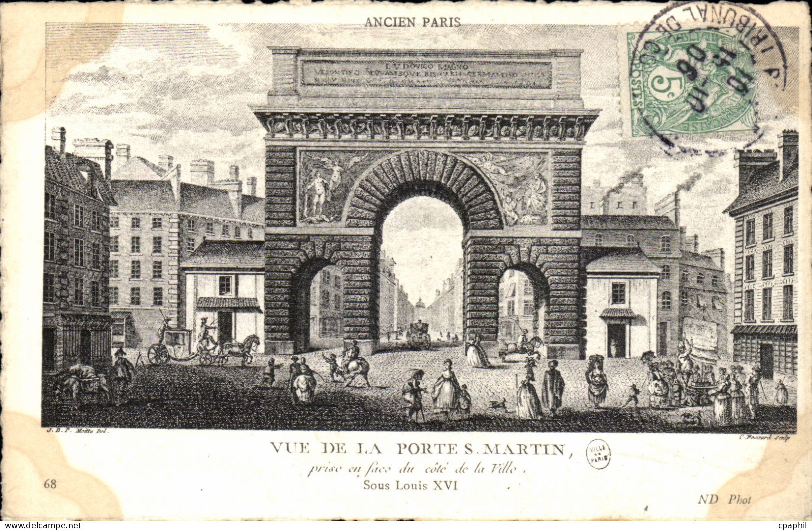 Paris 10 Ancien Paris - Porte Saint Martin - CPA