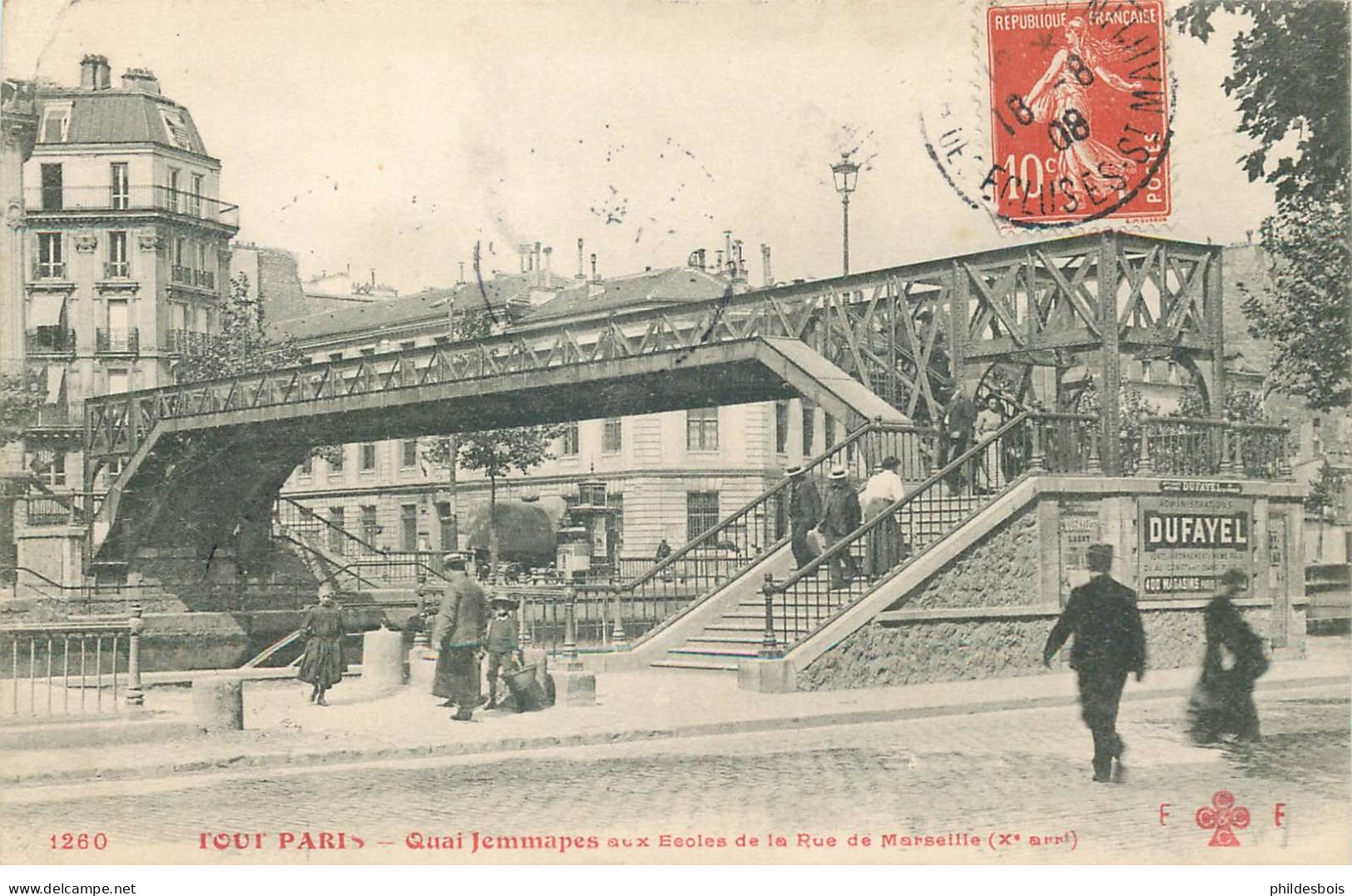 PARIS 10 arrondissement  TOUT PARIS  quai Jemmapes aux écoles de la rue de marseille