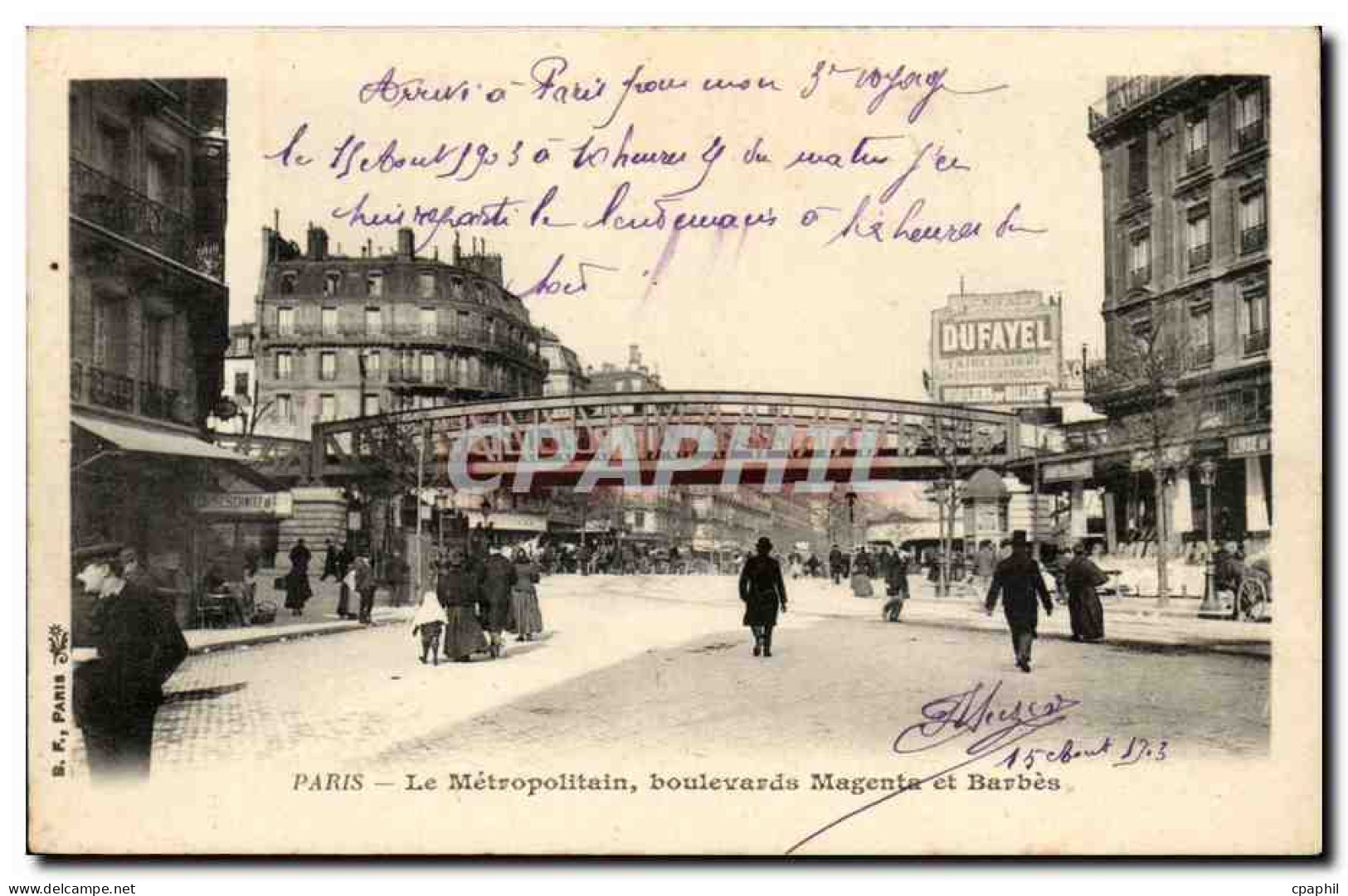Paris 10 - Boulevards Magenta et Barbes - La Metropolitaine Metro CPA