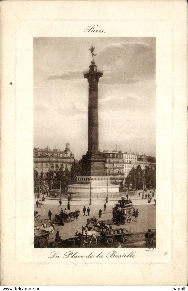 Paris - 10 - La Place de la Bastille - CPA