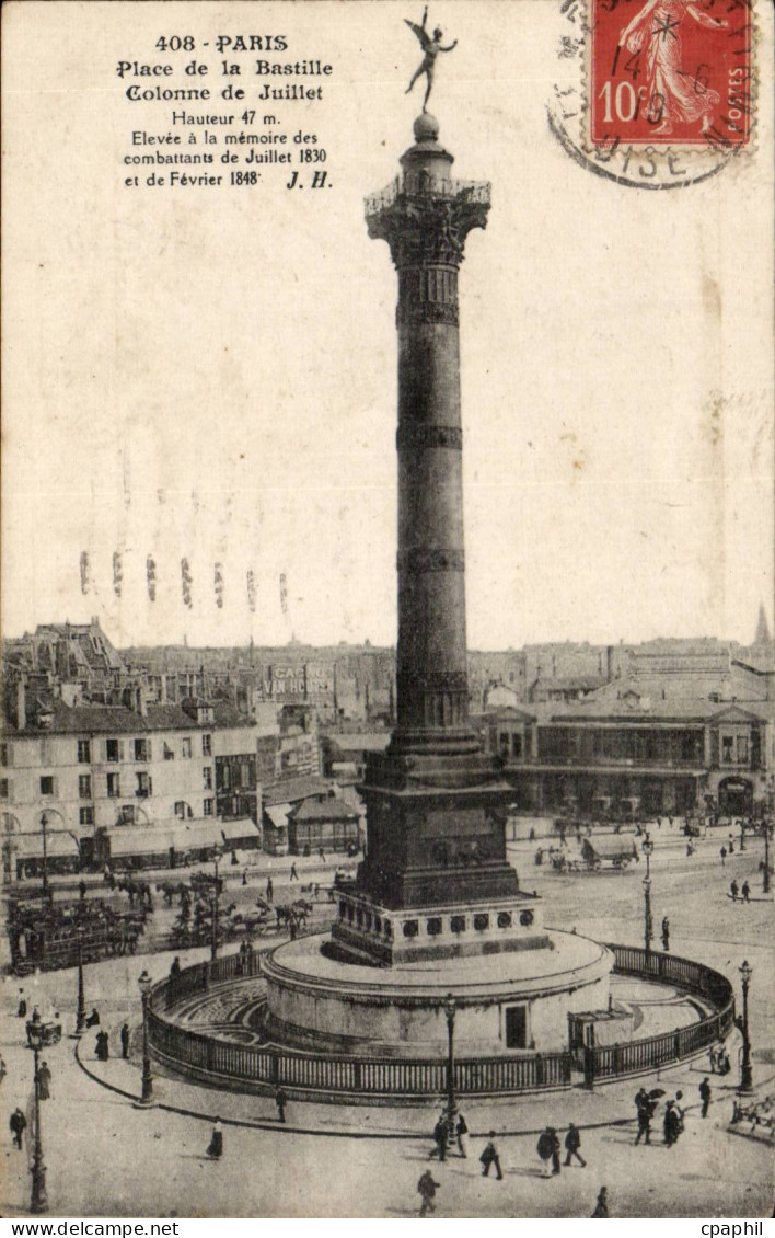 Paris 10 - Place de la Bastile - CPA