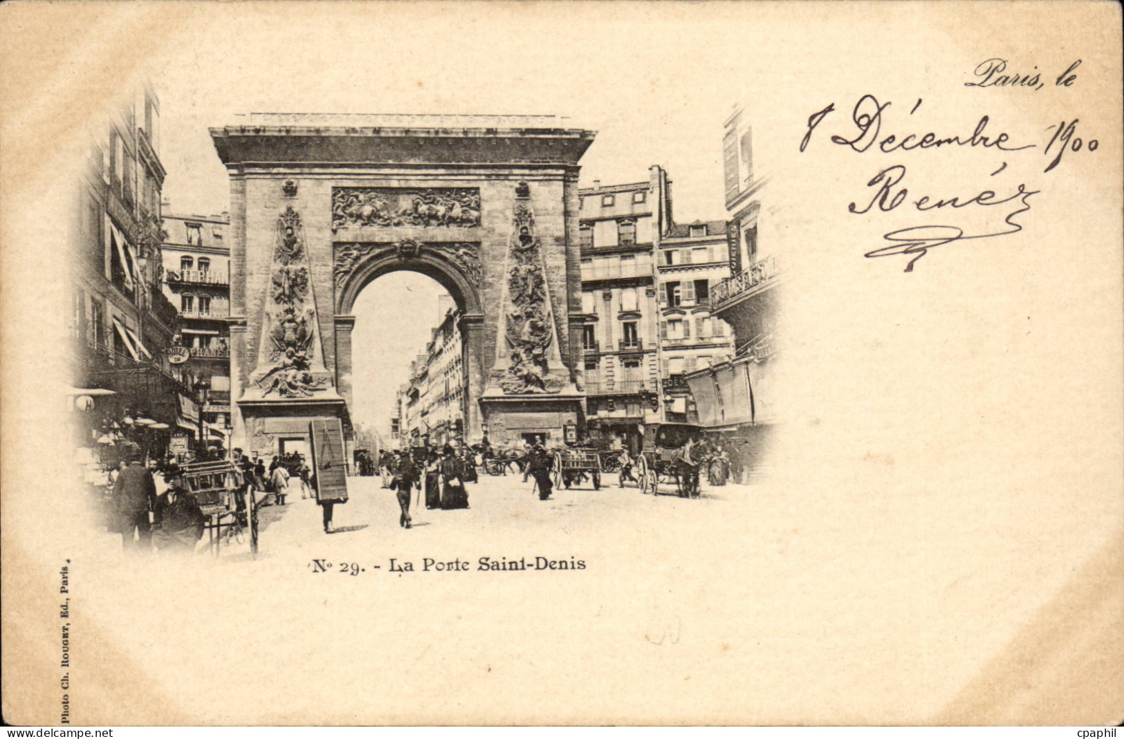 Paris - 10 - Porte Saint Denis CPA