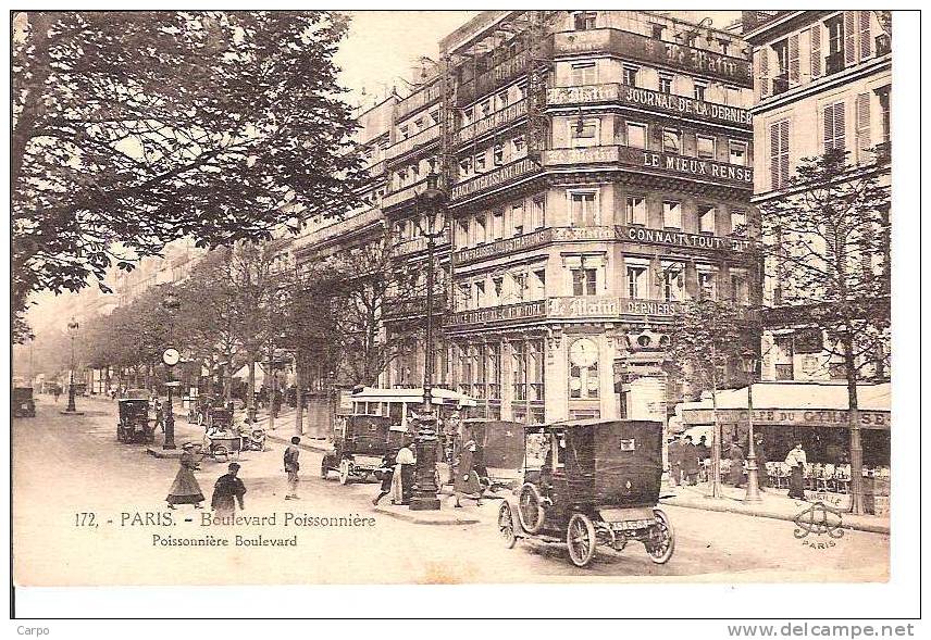 PARIS 10ème. - Boulevard Poissonnière. (Journal "Le Matin")
