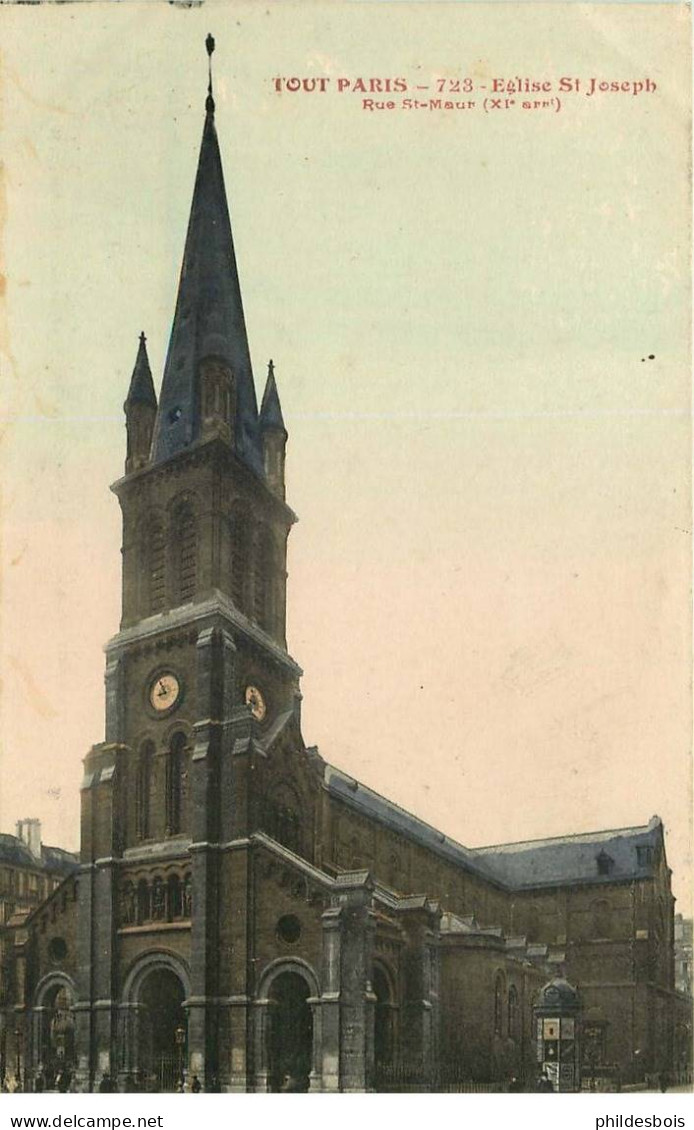 PARIS 11 arrondissement  TOUT PARIS  rue saint maur   Eglise saint joseph