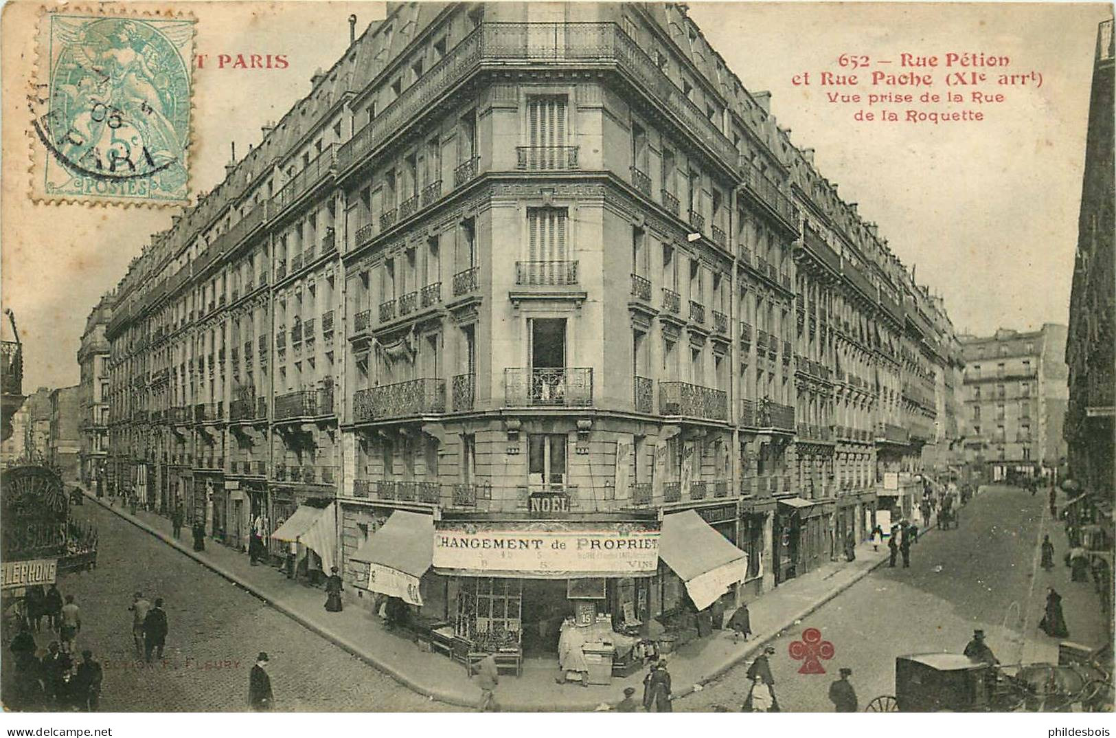 PARIS  11 eme arrondissement  TOUT PARIS  rue Petion et rue Pache