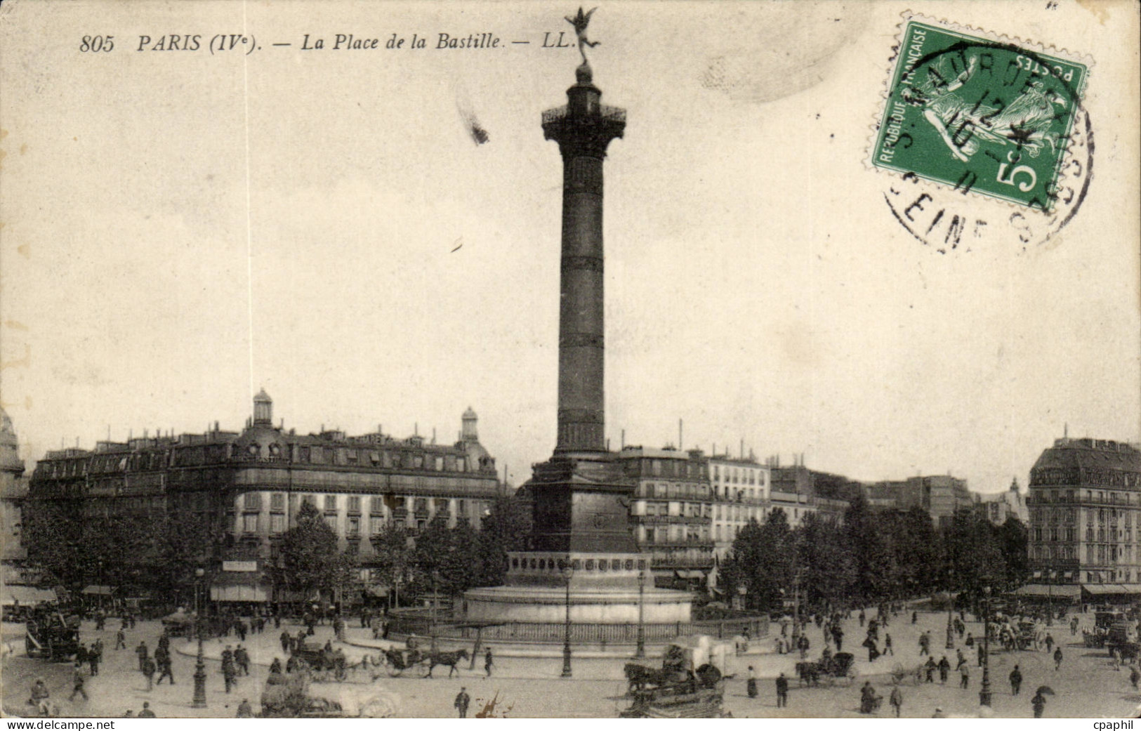 Paris - 11 - Place de la Bastille - CPA