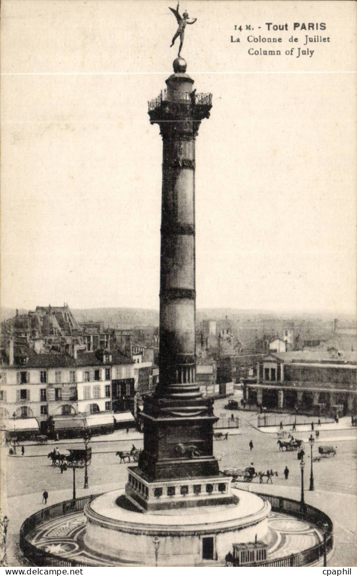 Paris - 11 - Place de la Bastille CPA