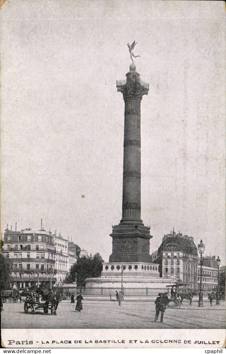 Paris - 11 - Place de la Bastille - CPA