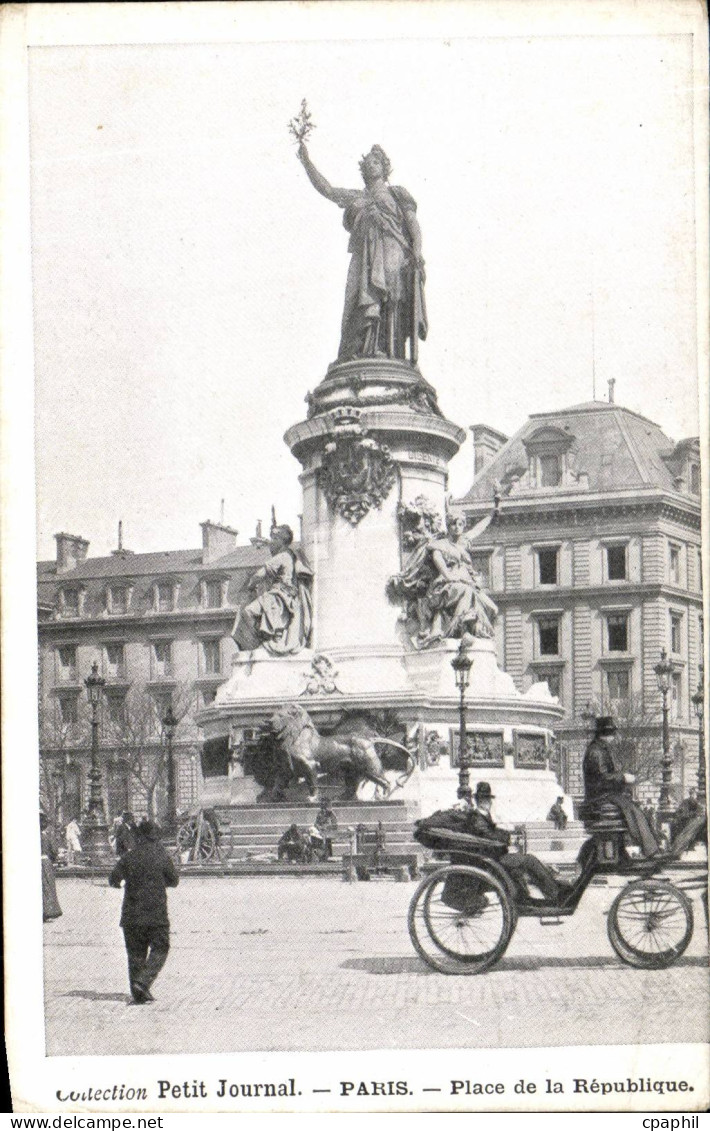 Paris - 11 - Place de la Republique - automobile - Collection Petit Journal CPA