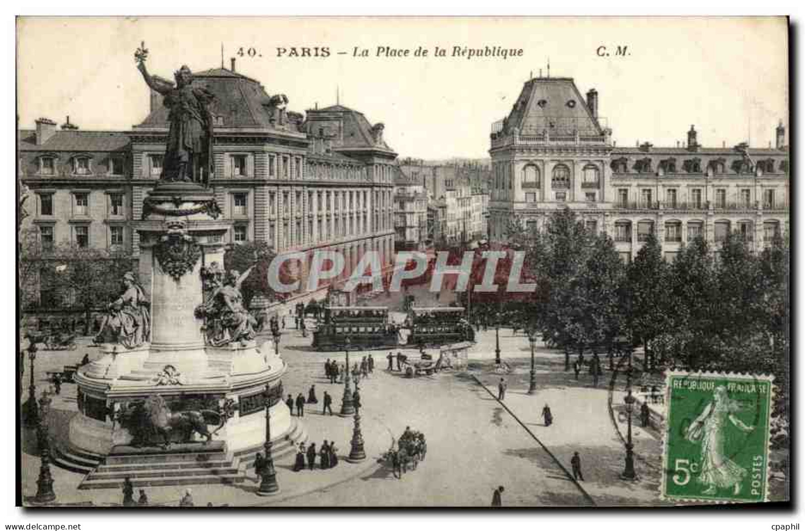 Paris - 11 - Place de la Republique - CPA