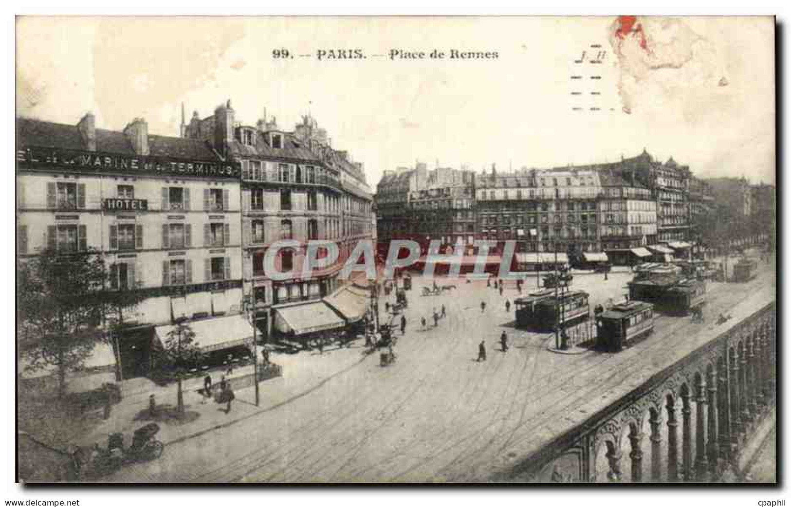 Paris - 11 - Place de Rennes - CPA