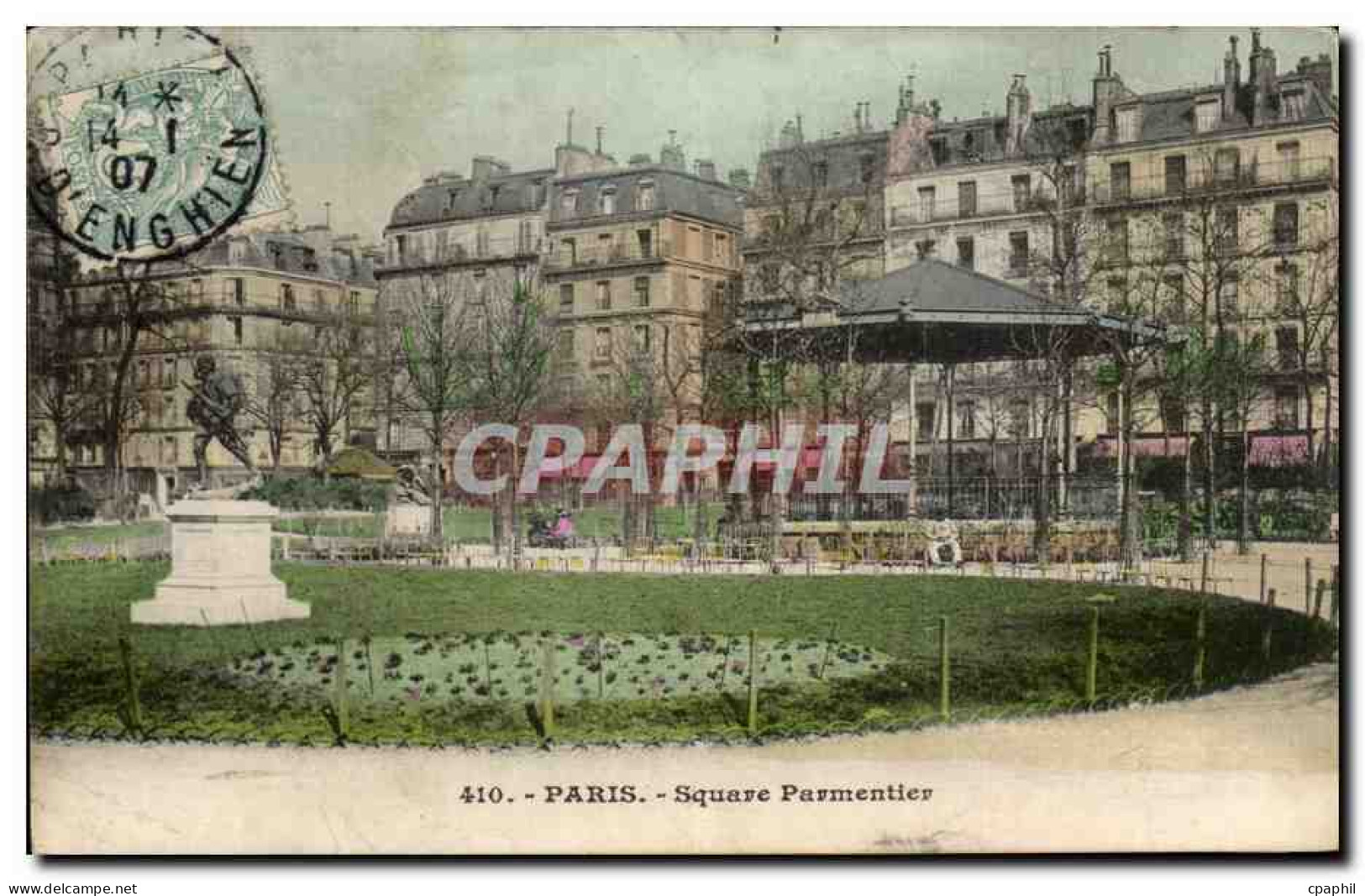 Paris - 11 - Square Parmentier - CPA Kiosque