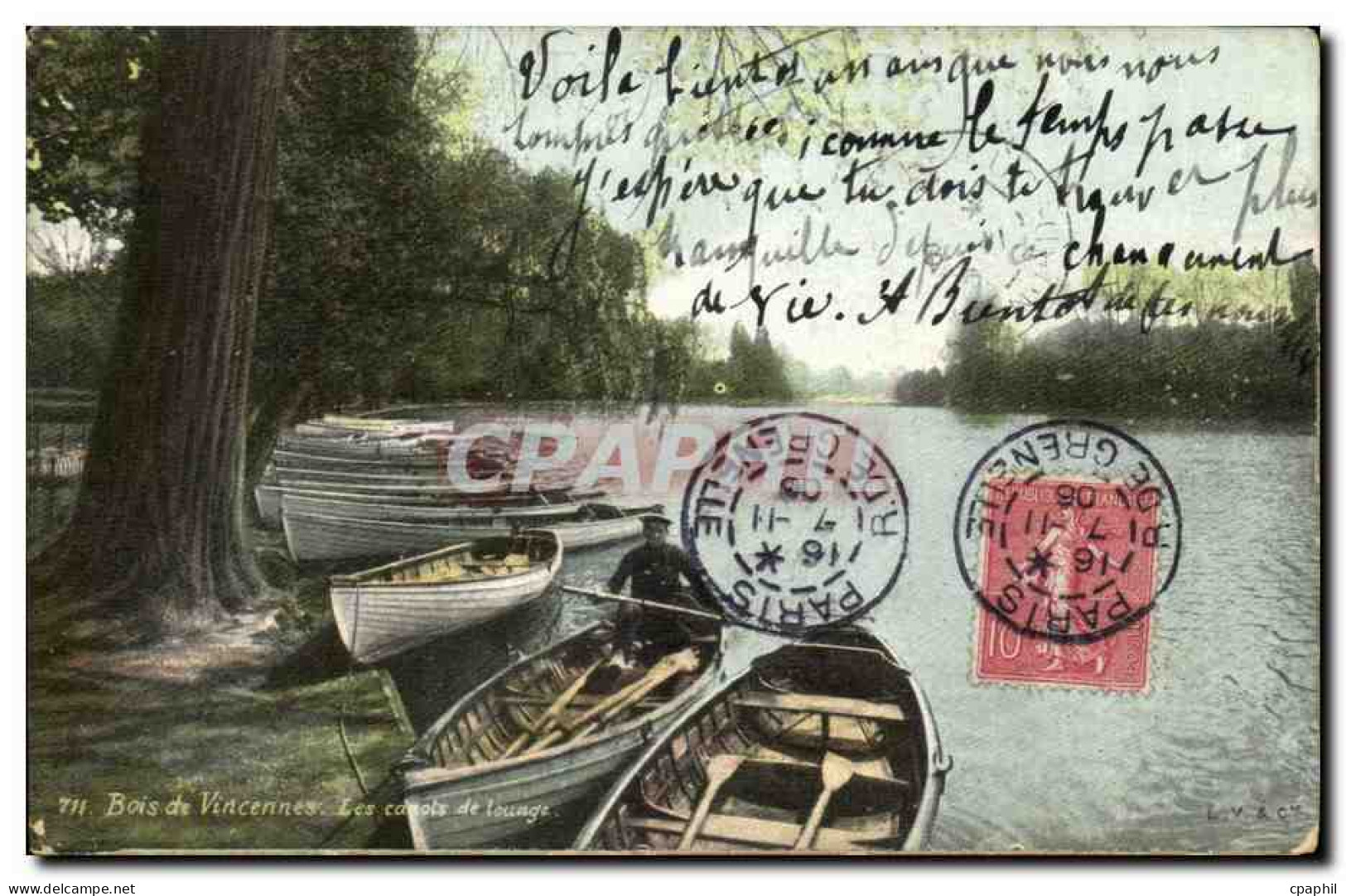 Paris - 12 - Bois de Vincennes - Bateau - Boat - CPA