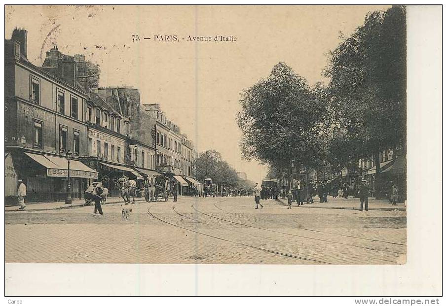 PARIS 13ème. - avenue d'Italie.