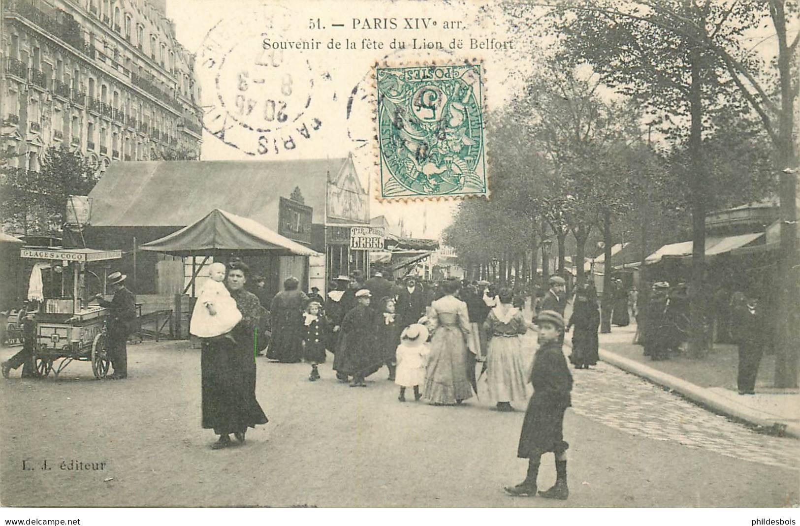 PARIS 14 arrondissement  souvenir de la fete du Lion de Belfort