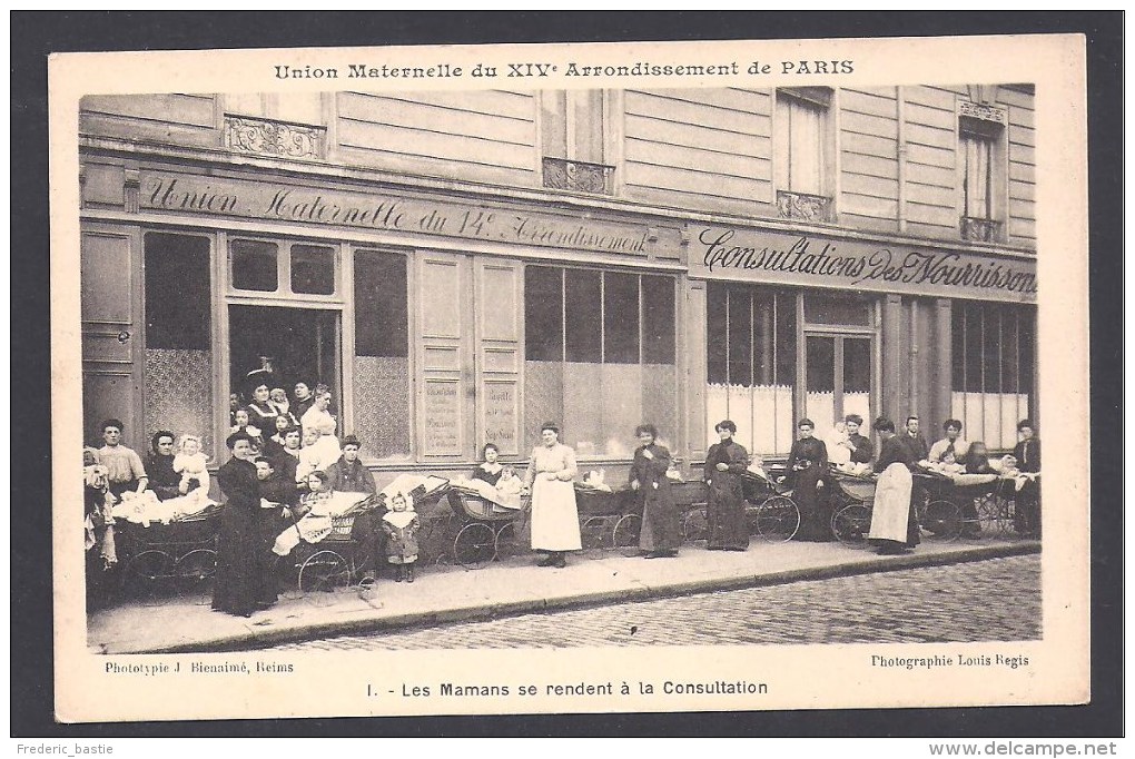 PARIS  14 e - Série de 5 cartes Union Maternelle du XIV e Arrondissement