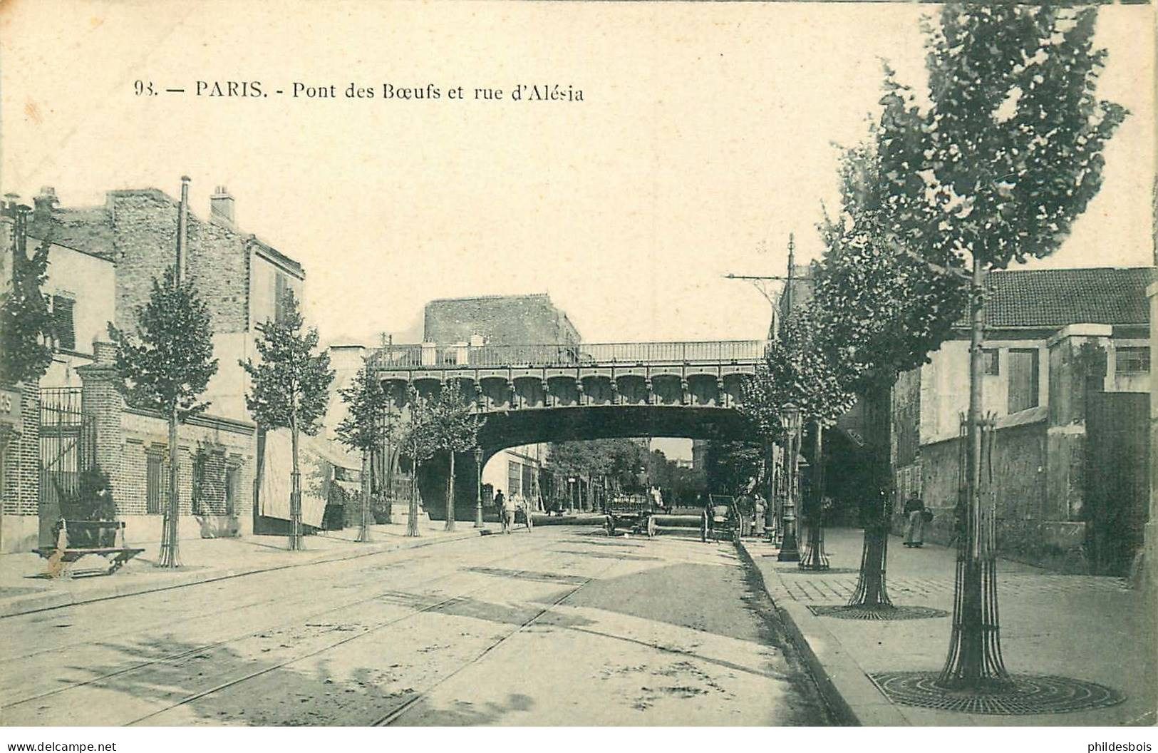 PARIS  14 eme arrondissement   pont des Boeufs et rue d'Alesia