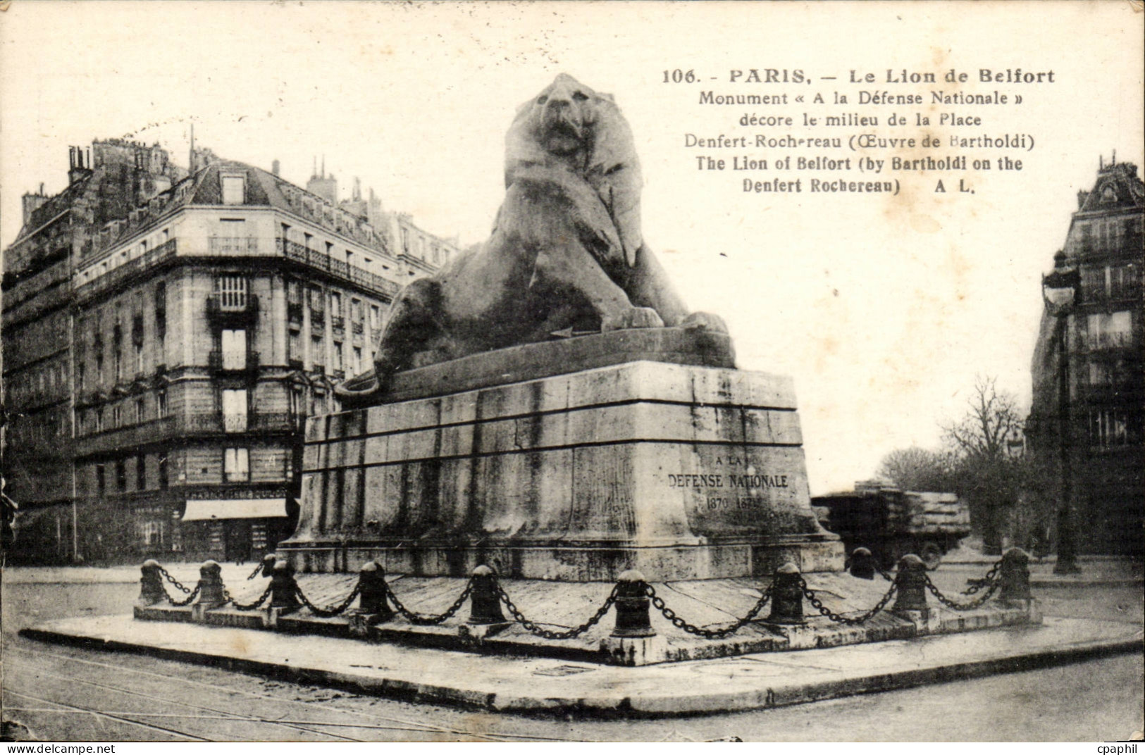 Paris 14 - Le Lion de Belfort CPA