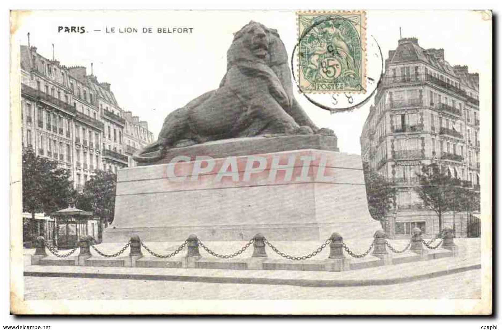 Paris - 14 - Le Lion de Belfort CPA