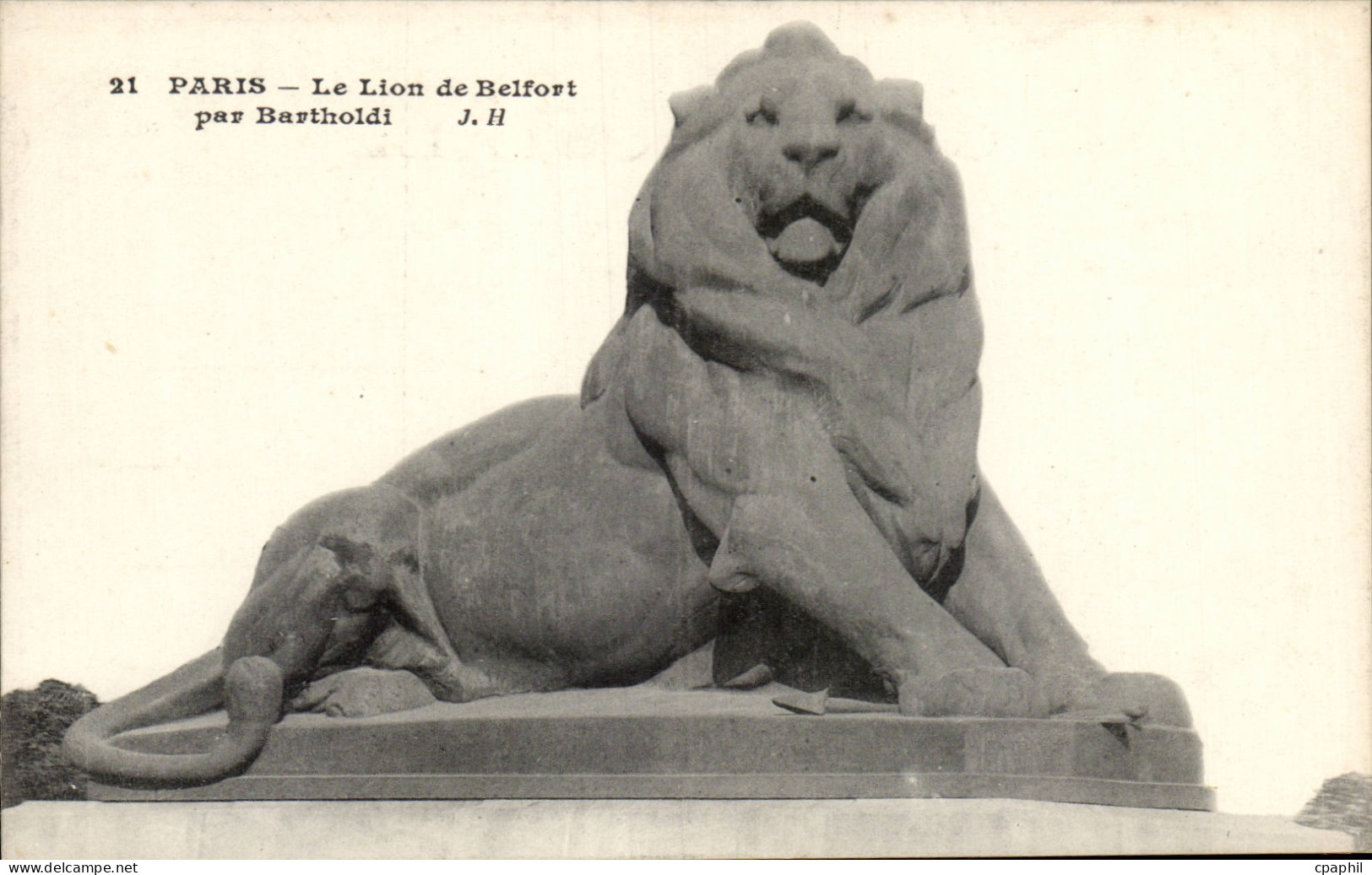 Paris - 14 - Le Lion de Belfort - CPA