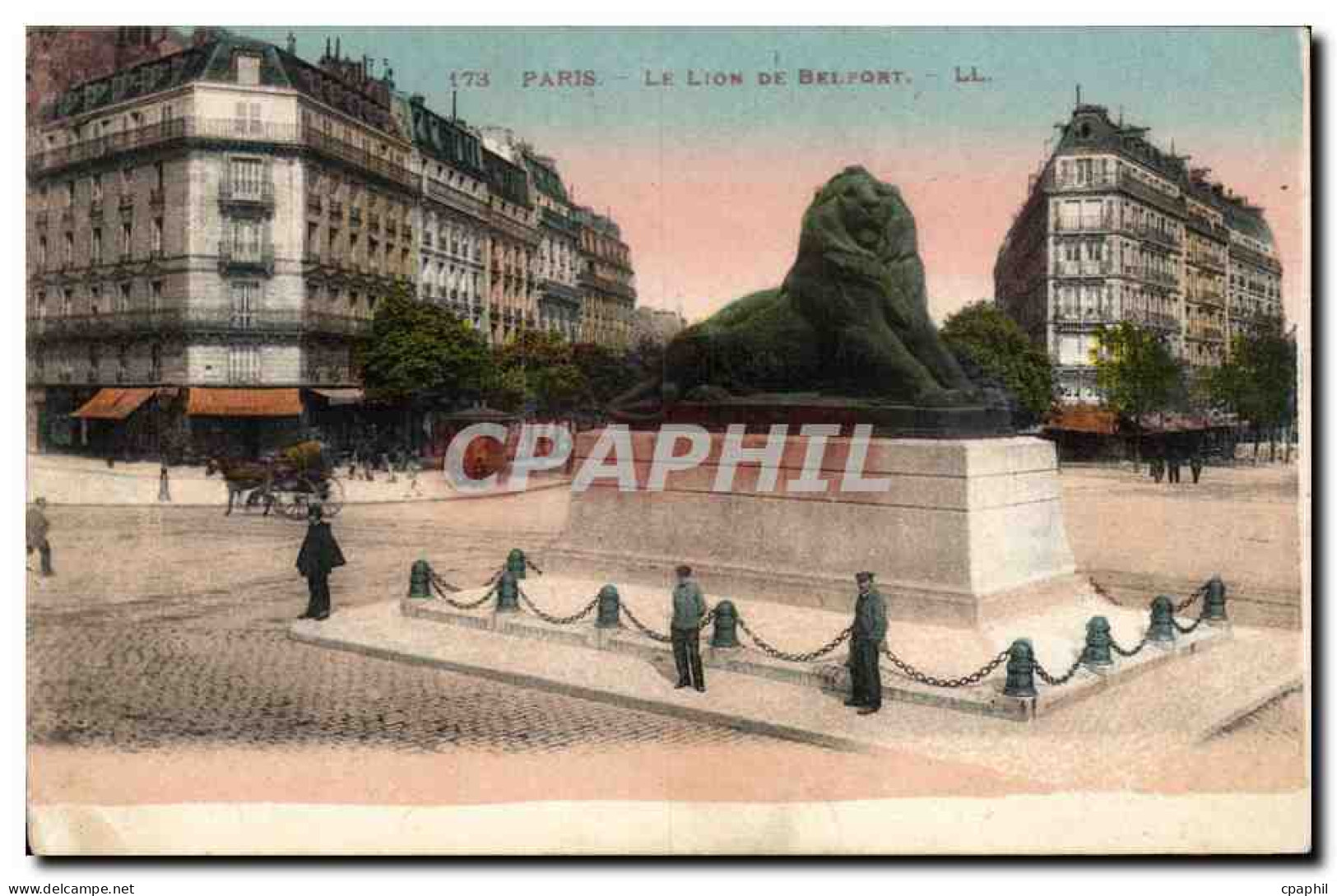 Paris - 14 - Lion de Belfort - 1908