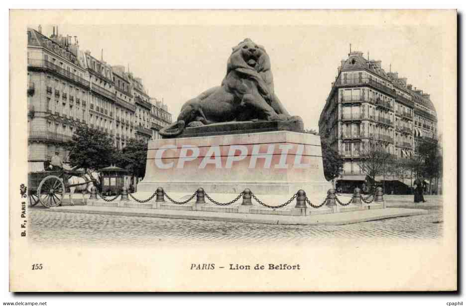 Paris - 14 - Lion de Belfort CPA