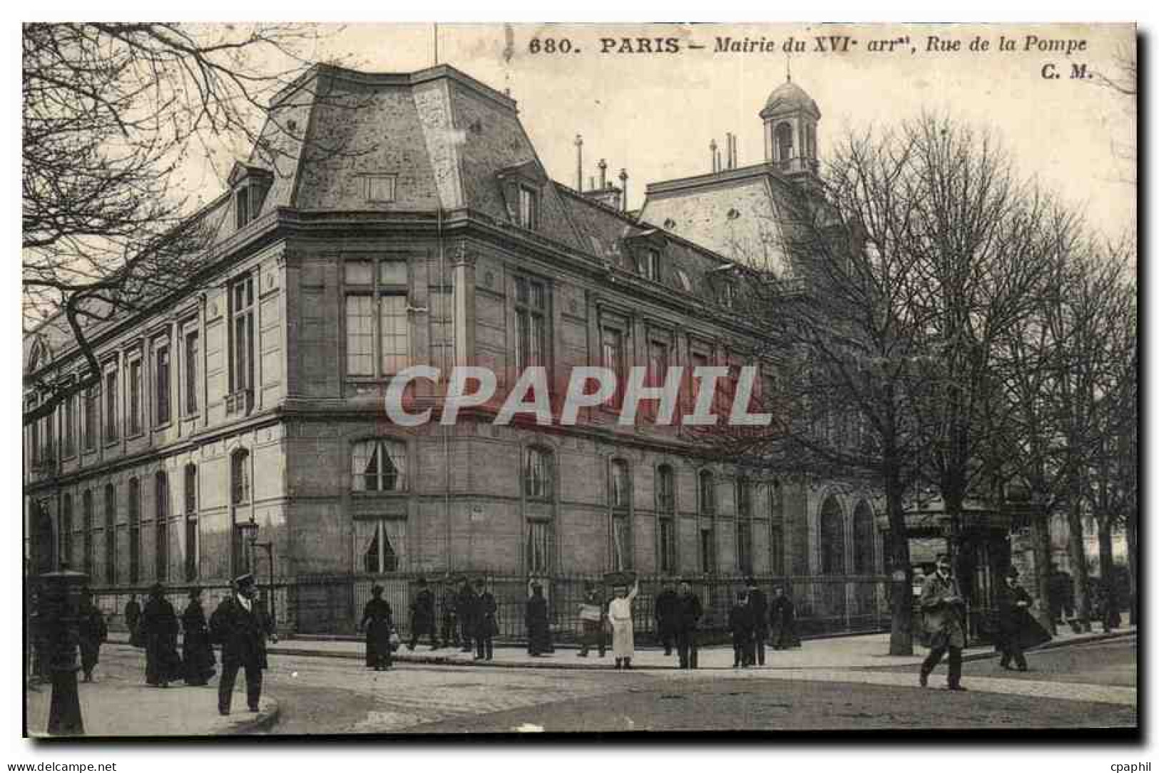 Paris - 16 - Mairie de XVI arrondissement - Rue de la Pompe - CPA