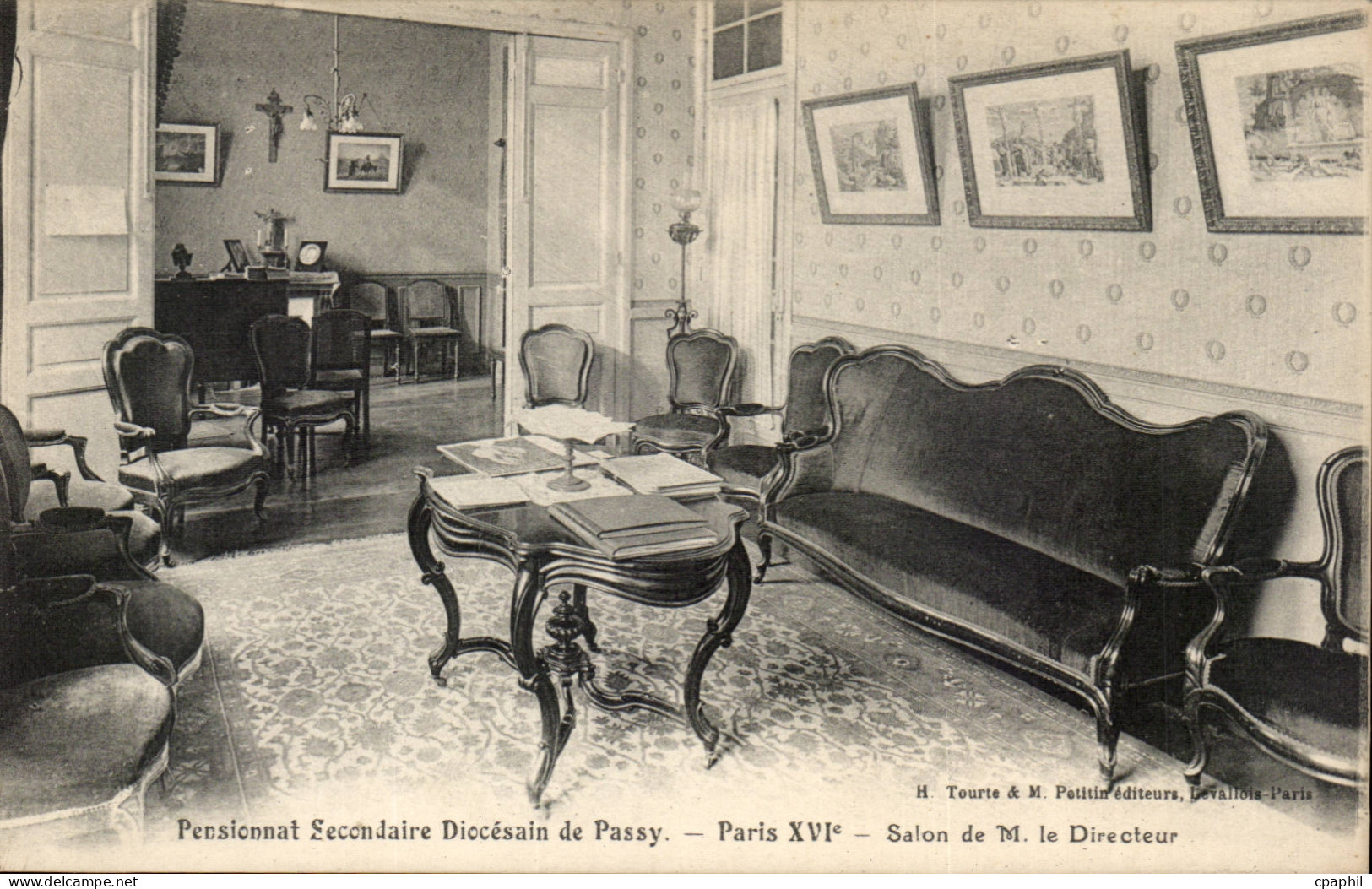 Paris - 16 - Passy - Salon de M le Directeur - Pensionnat Secondaire CPA