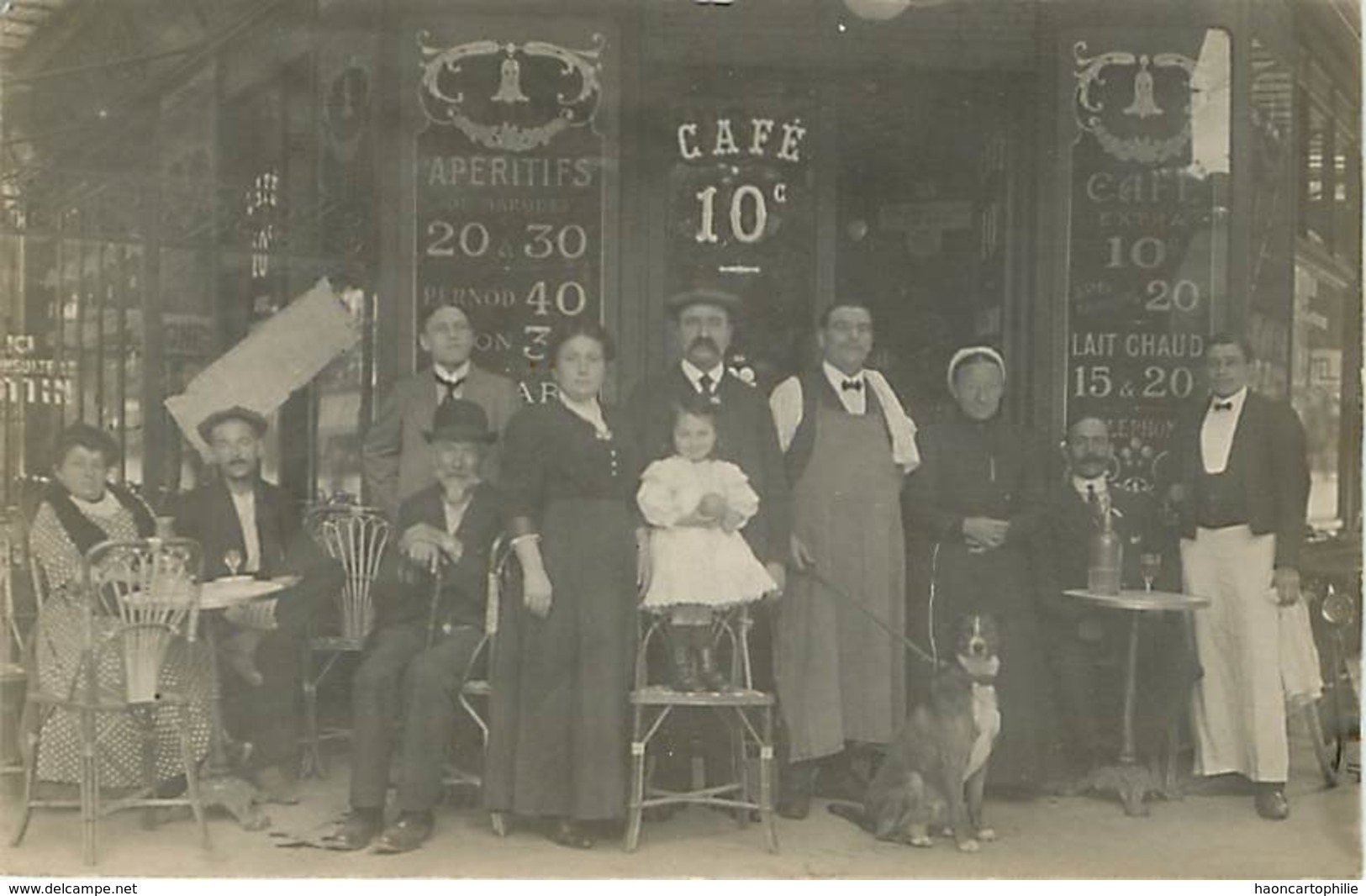 Paris 18 eme carte photo café 41 boulevard  Ornano