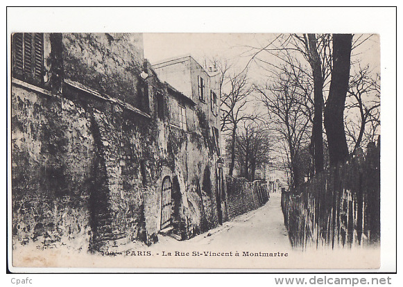 Paris 18° - La Rue Saint Vincent à Montmartre