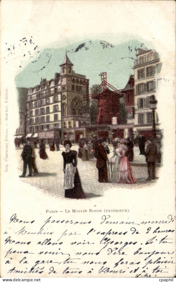 Paris - 18 - Le Moulin Rouge - Illustration - Montmartre - red mill - CPA