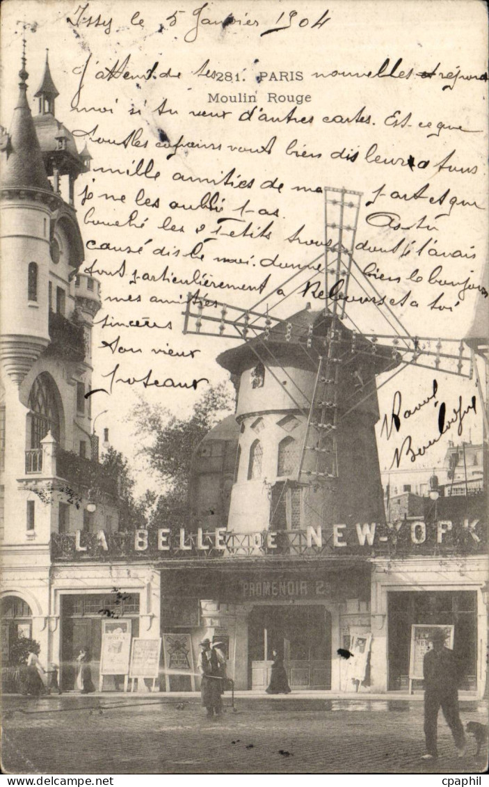 Paris - 18 - Mouin Rouge - The Red Mill - Montmartre - CPA