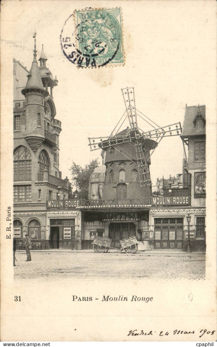 Paris - 18 - Moulin Rouge - windmill - muehle - CPA